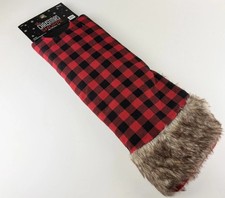Christmas Tree Skirt Buffalo Plaid with Faux Fur Trim 48" Christmas Shoppe