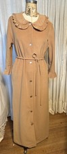 Great Vintage House Robe In Beige Fleece M/L Sleeves Sz M S Used