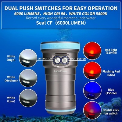 LetonPower under water multi color video light