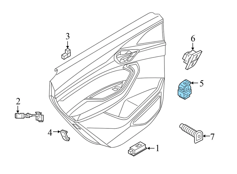2019-2024 AUDI A6 QUATTRO - Window Switch 4K0959855A - Image 3 of 4