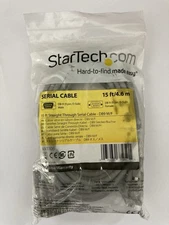 Startech 15 Ft Straight Through Serial Cable - Db9 M/f - Db-9 Male - Db-9 Female
