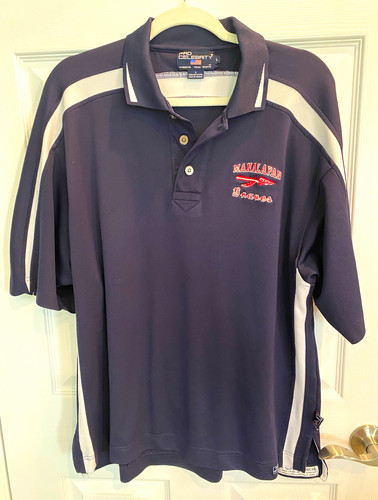 Pro Celebrity American Team Sports Manalapan Braves Polo L Navy/White Moisture