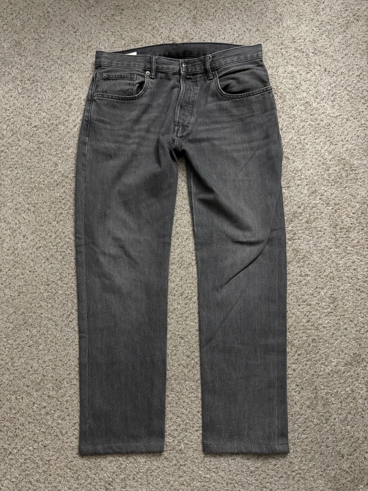 Zara Men's Slim Fit Jeans 34x29 Gray Medium Wash Athletic Style