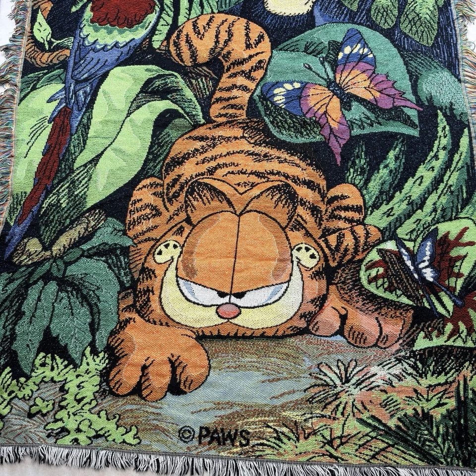VTG The Northwest Co Paws Garfield Cat Throw 100 % High Bulk Acrylic RARE 55x42 - Image 3 of 4