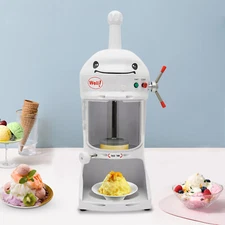 Commercial Ice Shaver Shaved Ice Block Machine Electric Snow Cone Maker 110V New