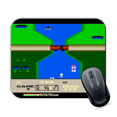 River Raid Retro Videospiel Maus Matte Pad Atari Arcade Gaming 8-Bit Gamer Geschenk