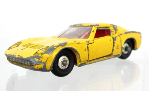 Matchbox Lamborghini Miura No33 Toy Car Yellow Vintage Collectable Model Lesney