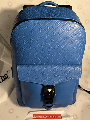 $1810 MSRP - MONTBLANC M_GRAM 4810 LT BACKPACK BLUE M LOCK