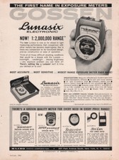 Gossen - Lunasix Exposure Meter - Original Magazine Ad - 1965