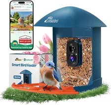 Smart Bird Feeder with Camera, Birdwatching Camera with Lifetime Free AI Identif