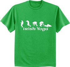 Funny St Patrick Day T-shirt Mens Graphic Tee Irish Drinking Drunk Yoga