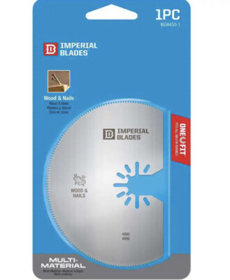Imperial Blades IBOA450-1 ONE FIT 4'' Segmented HSS Saw Blade, 1 PK