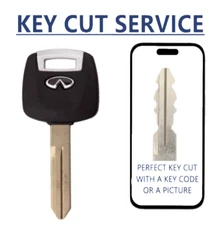 KEY CUT + New N104 Transponder Chip (46) key FX35 FX45 G35 2003-2008