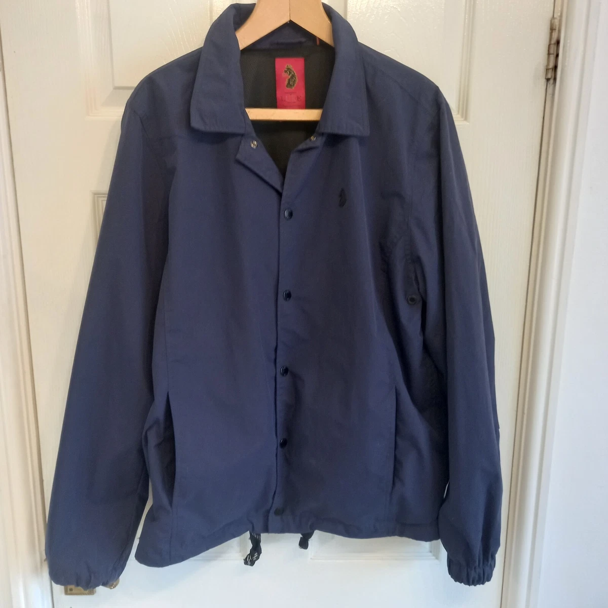 Luke Harrington Jacket Size Large Coat Designer Large navy eBay
