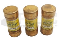 LOT OF 3 BUSS LPJ-60SP DUAL ELEMENT TIME DELAY FUSES 600VAC 60A