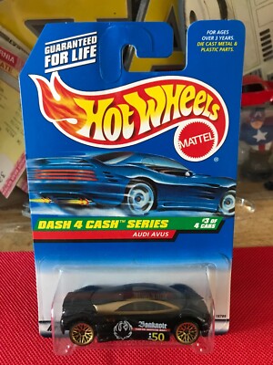 1998 Hot Wheels #723 Dash 4 Cash Series 3/4 AUDI AVUS Black B182