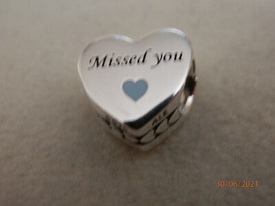 BN GENUINE PANDORA MISSED YOU HEART CHARM-792015C00_E049 | eBay