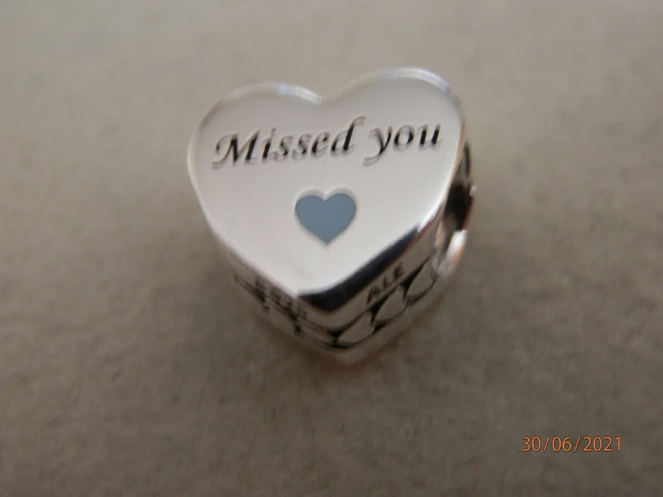 BN GENUINE PANDORA MISSED YOU HEART CHARM-792015C00_E049 - Image 2 of 4