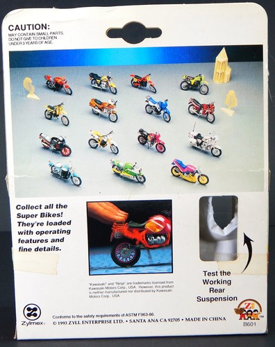 NEW VINTAGE ZEE SUPER BIKES DIE CAST MOTORCYCLE #28261 RAVE MASTER 1993 1:18 NOS - Picture 4 of 5
