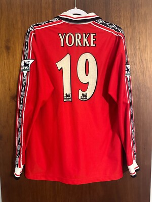 Original Manchester United 1998 1999 Long Sleeve #19 Yorke L shirt