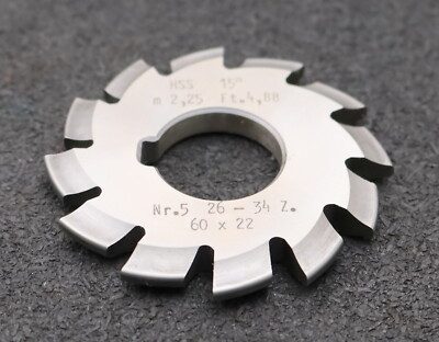 DOLD Zahnformfräser m= 2,25mm No. 5 für Z= 26-34 EGW 15° gear profile cutter