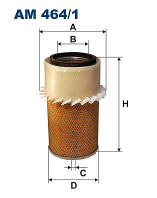 Filtron AM 464/1 Air Filter for DAF, INTERNATIONAL HARV.