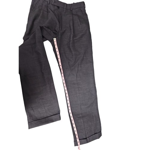 Oscar de la Renta Comfort Stretch Dress Pants Gray Pleated Trousers 30W x 32L - Picture 9 of 9