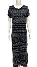 MICHAEL Michael Kors women's pullover maxi dress black striped size M