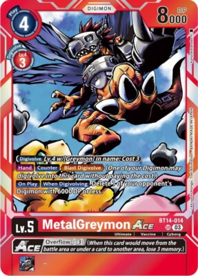 MetalGreymon ACE - BT14-014 NM - Digimon TCG