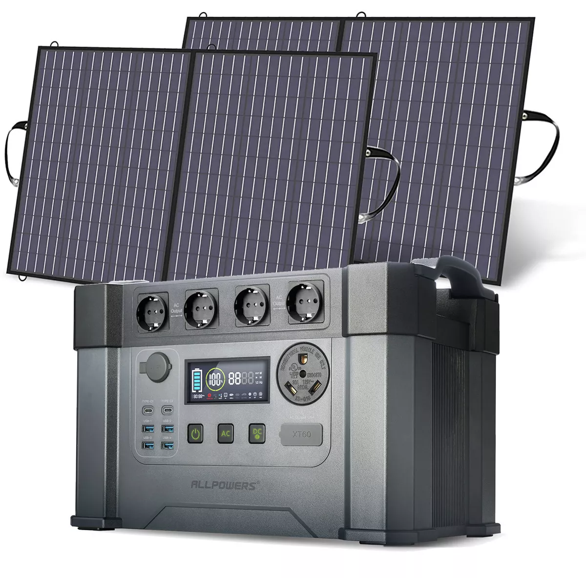 ALLPOWERS 1500Wh Powerstation Mit 200W Solarpanel für Zuhause Outdoor  Wohnmobil