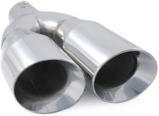 Auspuffblende Endrohr Edelstahl Doppel Für Skoda Fabia Octavia Superb Yeti Rapid