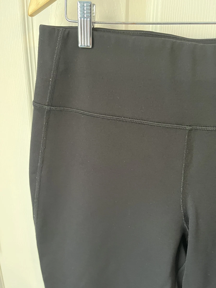 GAP Sculpt Ponte Knit HEAVY Ankle Zip Black Leggings Size Large
