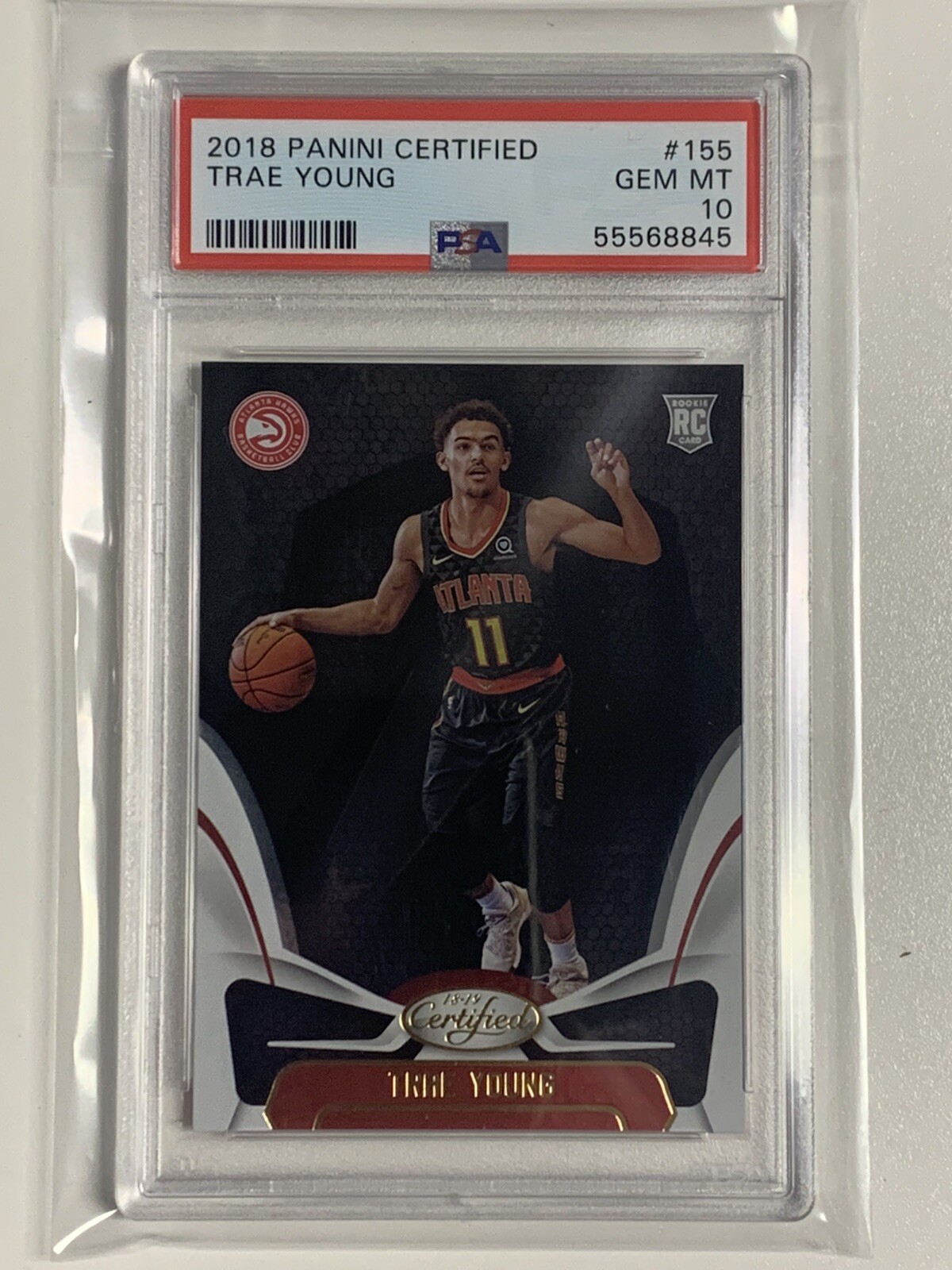 2018 Panini Certified Trae Young #155 Atlanta Hawks Rookie RC PSA 10 Gem Mint