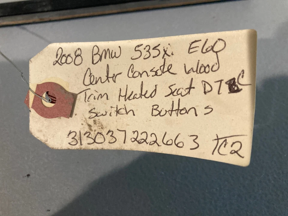 BMW 535XI 2008 consola central asiento calefacción panel de interruptores de madera botones moldura OEM Foto 3 de 3