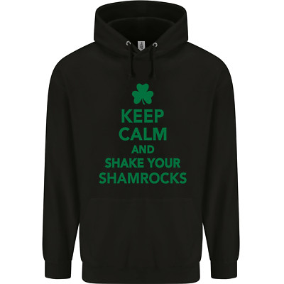 Keep Calm & Kleeblätter St Patricks Day Herren Kapuzenpullover