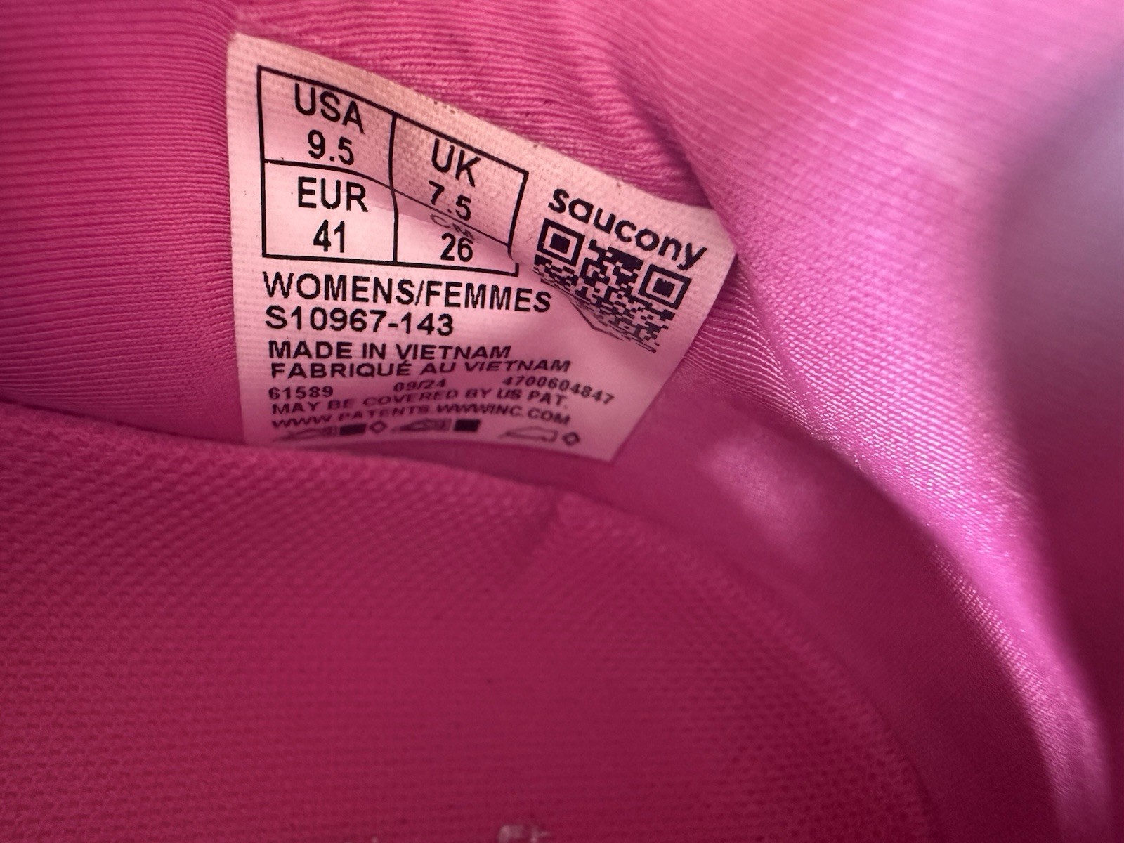 Saucony Kinvara 15 Womens Size 9.5 Pink Athletic Running Walking Shoes ⚡️ thumbnail 7