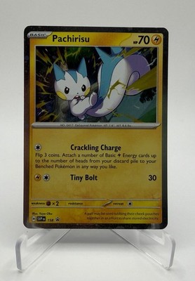 Pokémon Pachirisu 158 Surging Sparks Cosmos Holo Black Star Promo Near Mint