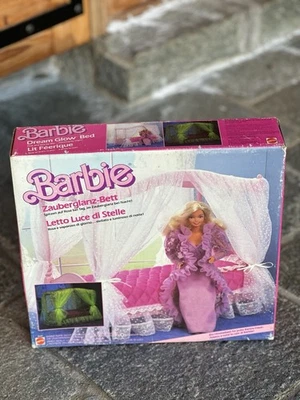 Barbie Dream Glow  Bed Lit Féerique Made In France NRFB  Ref 5641 1985 - Photo 1/4
