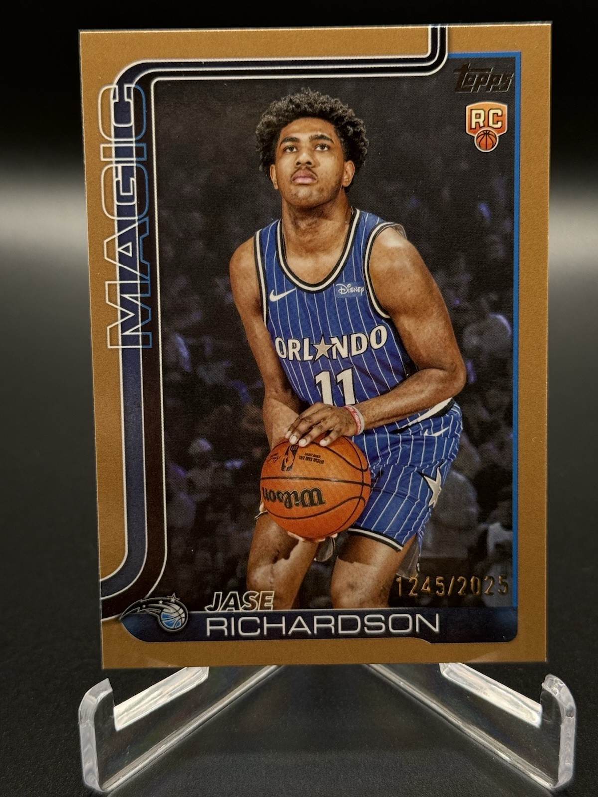 Jase Richardson 2025-26 Topps Gold Parallel RC #225 Orlando Magic /2025