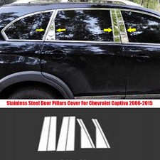8pcs Stainless Steel Door Pillars Cover For Chevrolet Captiva 2007- 2014 2015