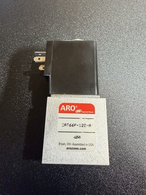 ARO CAT66P-120-A 3-Way 2-Position Solenoid Valve, 1/4'' NPT/120V, Black