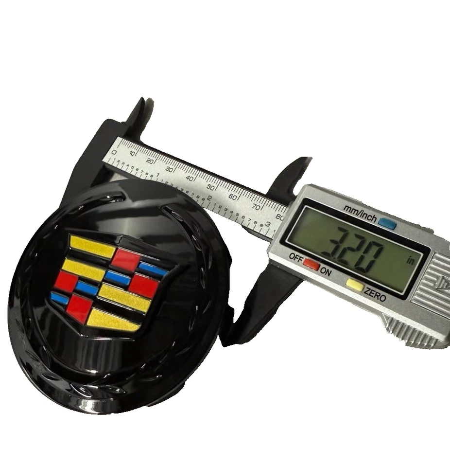 SET OF 4 83mm/3.25" Fits 2005-2014 ESCALADE Wheel Center Caps Black and Colored - Image 2 of 3