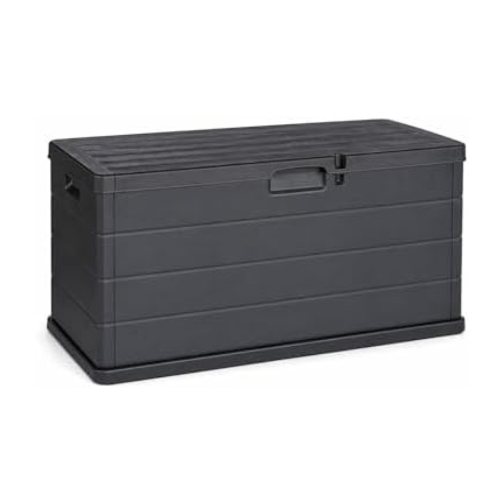 Malle de rangement de 340L étanche en résine avec poignées pour terrasse