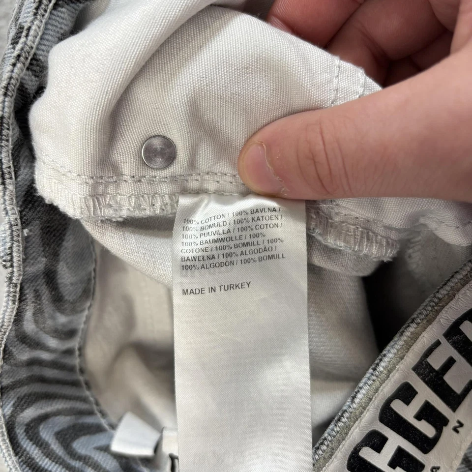 Pantalones Cortos de Jeans Ragged Priest Para Mujer 26 Azul Negro Tiro Alto Denim Psicodélico Boho Foto 4 de 4