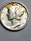 1926 S Mercury Dime, AU with some luster.