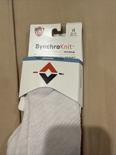 WIGWAM SynchroKnit No SlipLong Wool Blend Socks Large M 9-12 Mid Crew Made Usa