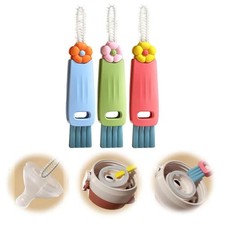 limveso 3 in 1 Cup Lid Gap Cleaning Brush, Baby Bottle Cleaning Brush, 3pcs