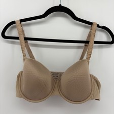 ThirdLove 24/7 Classic T-Shirt Bra Nude Tan Taupe 40B Underwire Pleated Straps