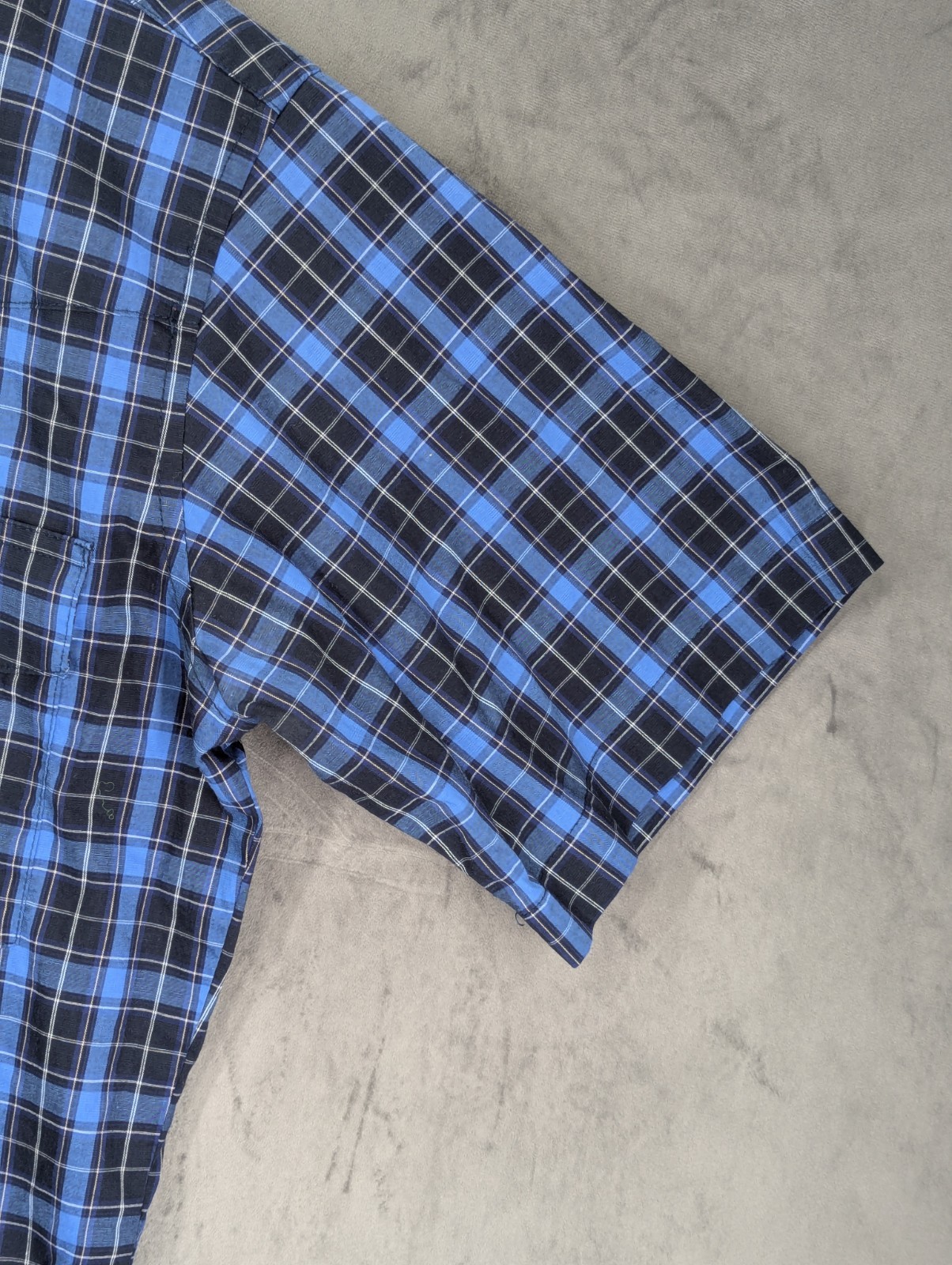 Wrangler Men's Short Sleeved Shirt Plaid Size Medium Pearl Snap Cotton image 3
