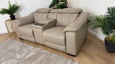 Sofology Leather Carrera 2 Seater Smart Console Power Recliner/Headrest Heated S